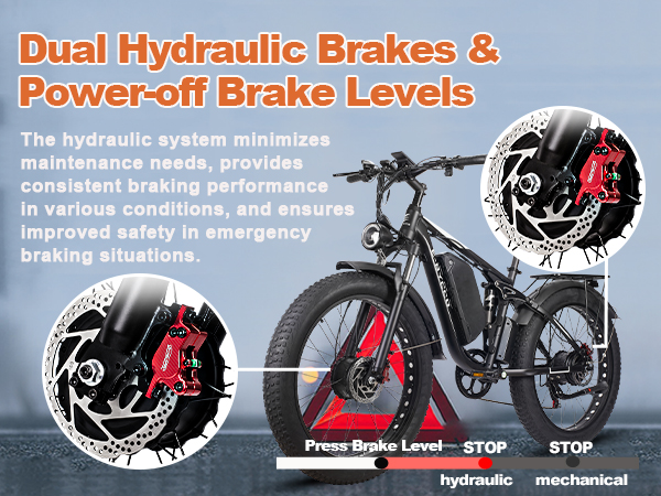 Hydraulic brake system for mountain bike sales