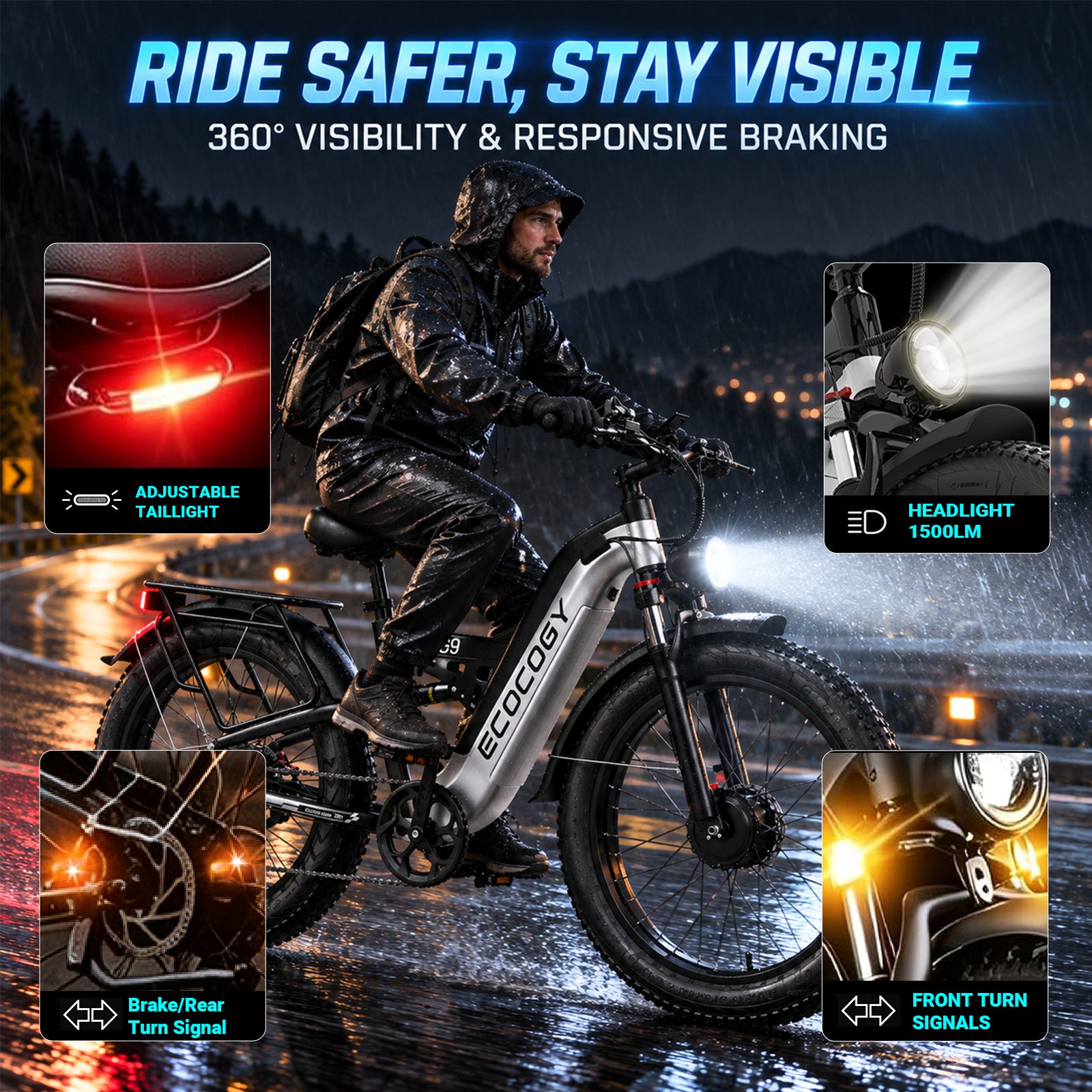 E·BYCCO&ECOCOGY 26" G9 Peak 9000W All Terrain Electric Bicycle 52V 30AH Battery
