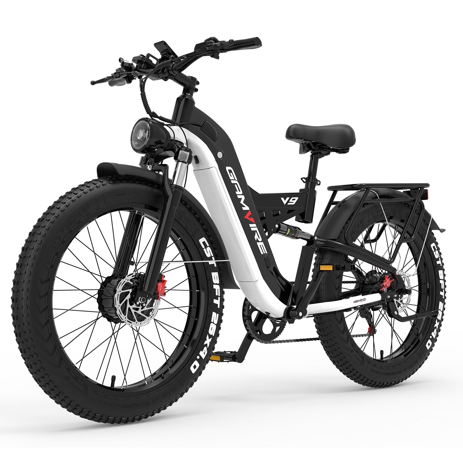 E·BYCCO&GAMVIRE 26" V9 High Performance Electric Bicycle Peak 9000W with Turn Signals 52V 30AH