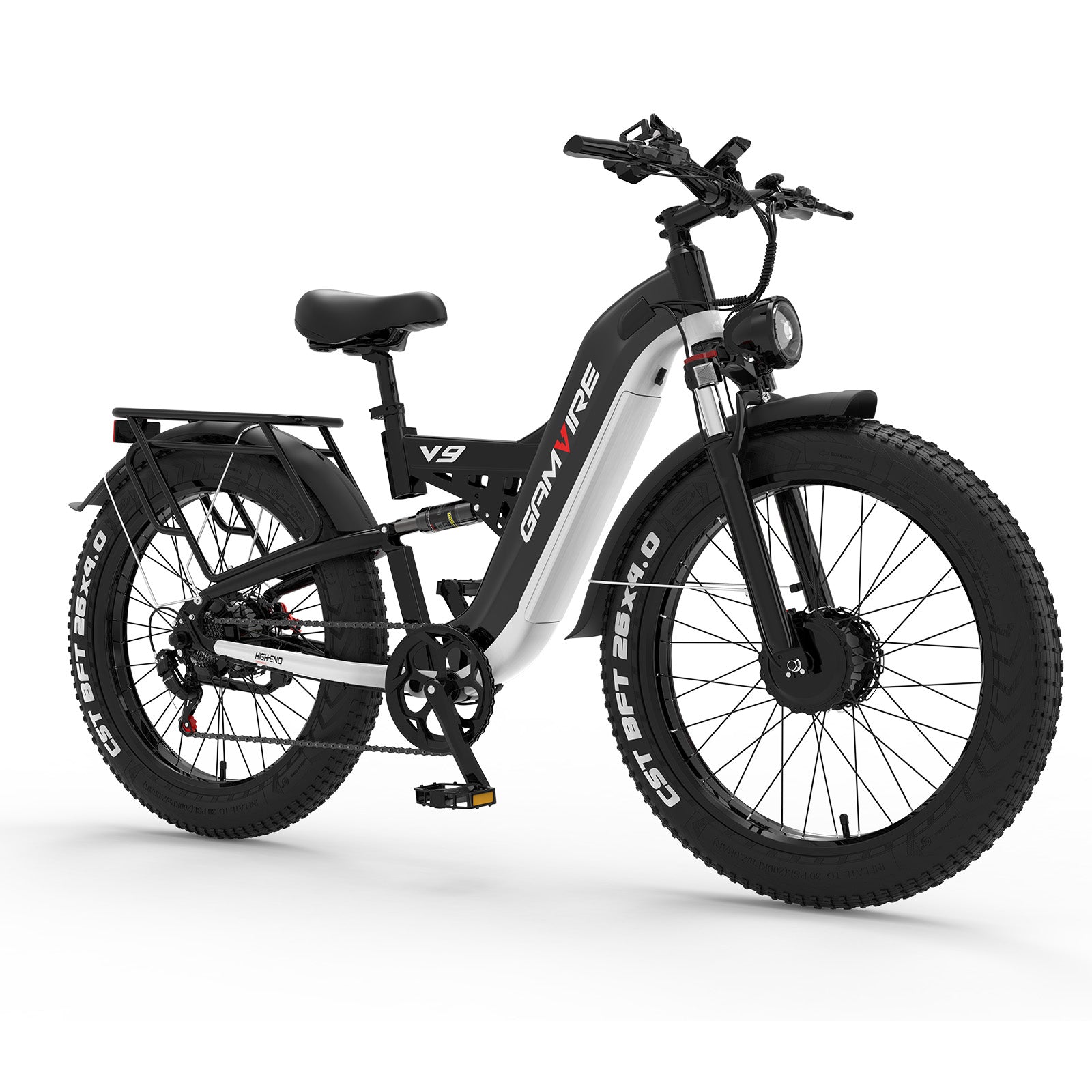 performance electric bicycle EBYCCO&GAMVIRE 26" V9 High Peak 9000W with Turn Signals 52V 30AH 120 Miles Long Range eBike Go further than ever Wired Warrior
