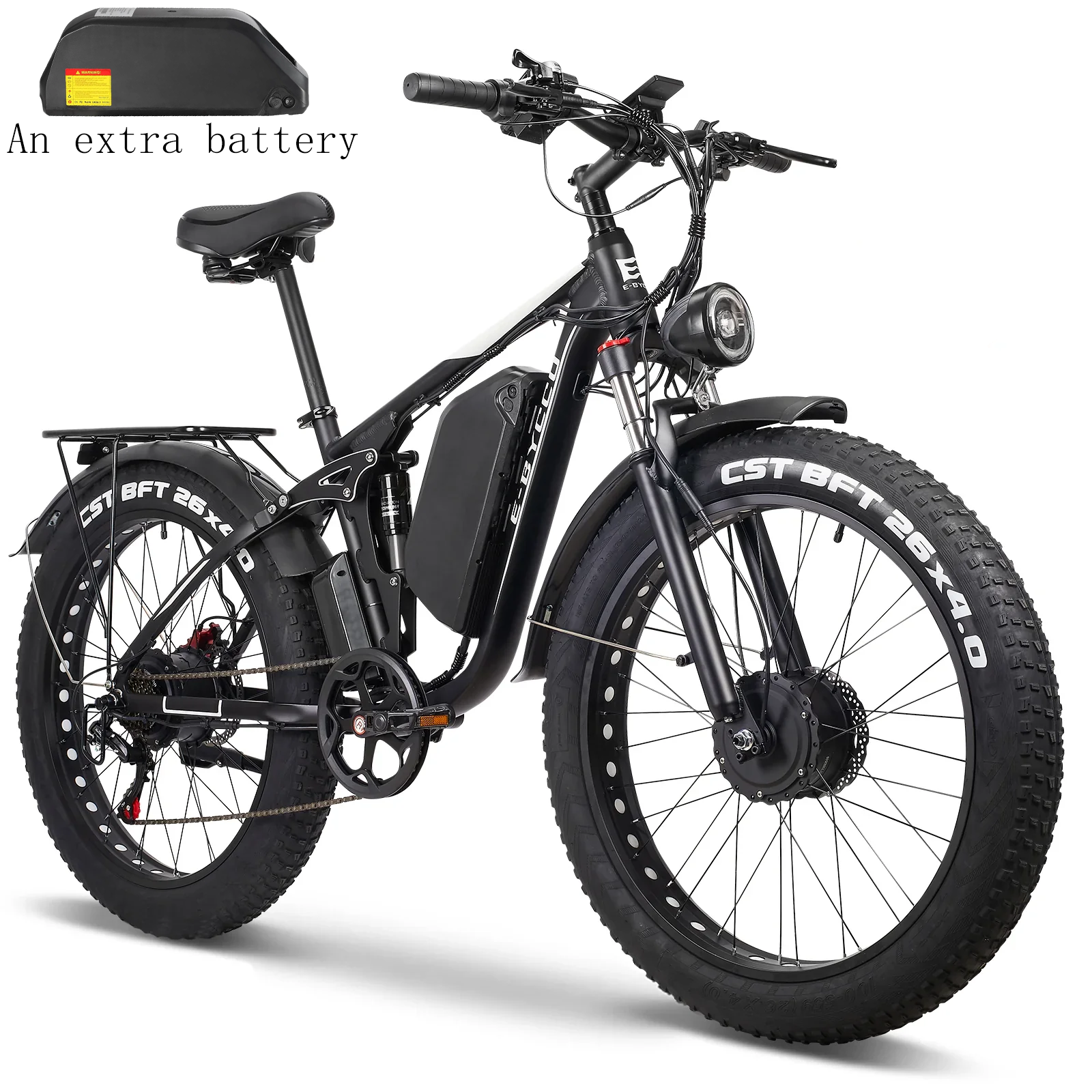E·BYCCO 26'' EB7PRO Dual Motor 4000W Peak 5000W 52V 32Ah Adult Electric Bike