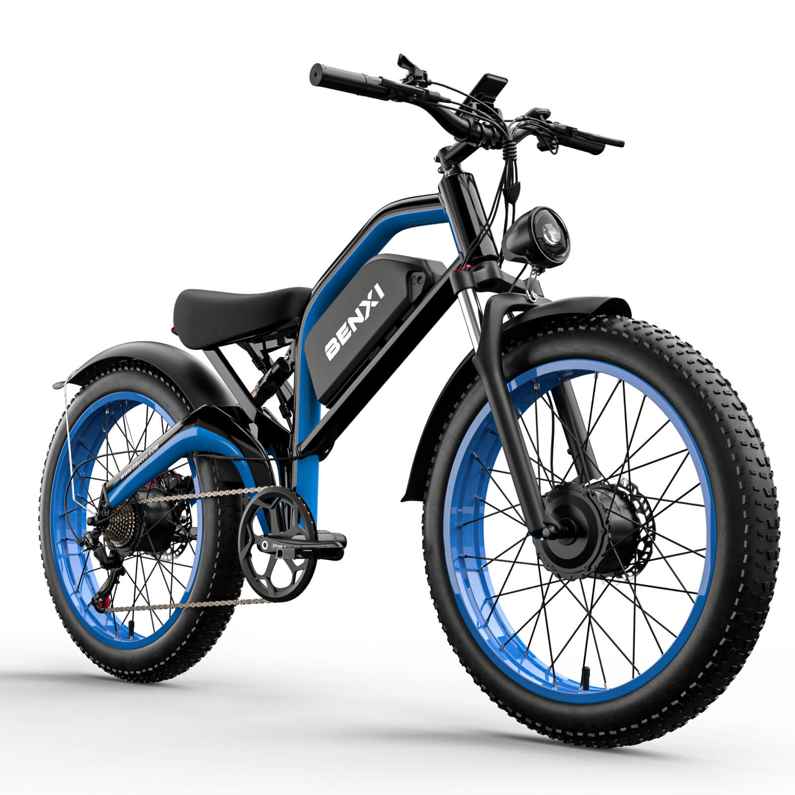 Full Suspension Electric Mountain Bike Side View