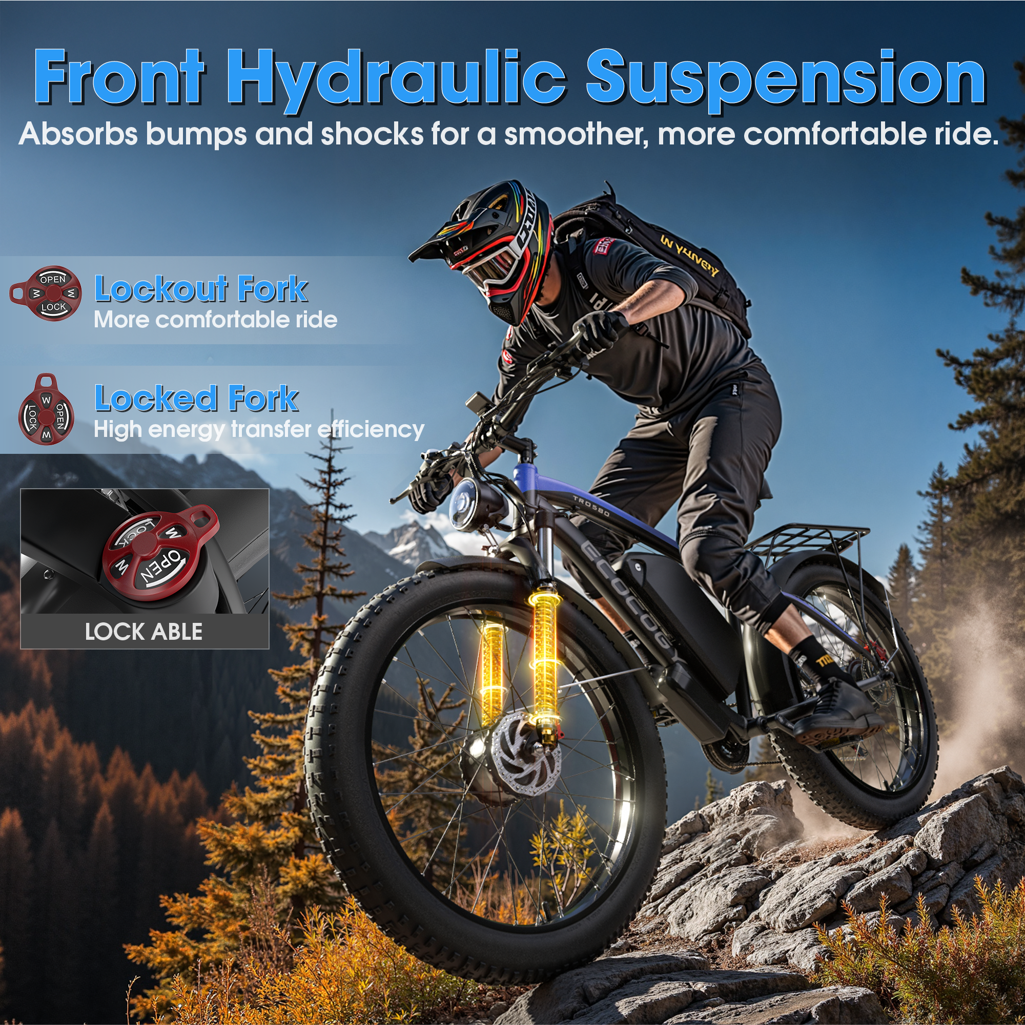 E·BYCCO 26'' G7 Peak 6000W 52V 32Ah Dual Motors Fast Electric Bike