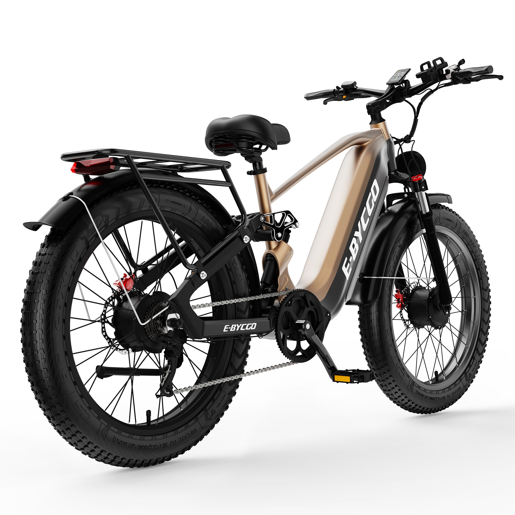 E·BYCCO 26" C8max Electric Bike Peak 9000W 60V 30AH Battery with Turn Signals