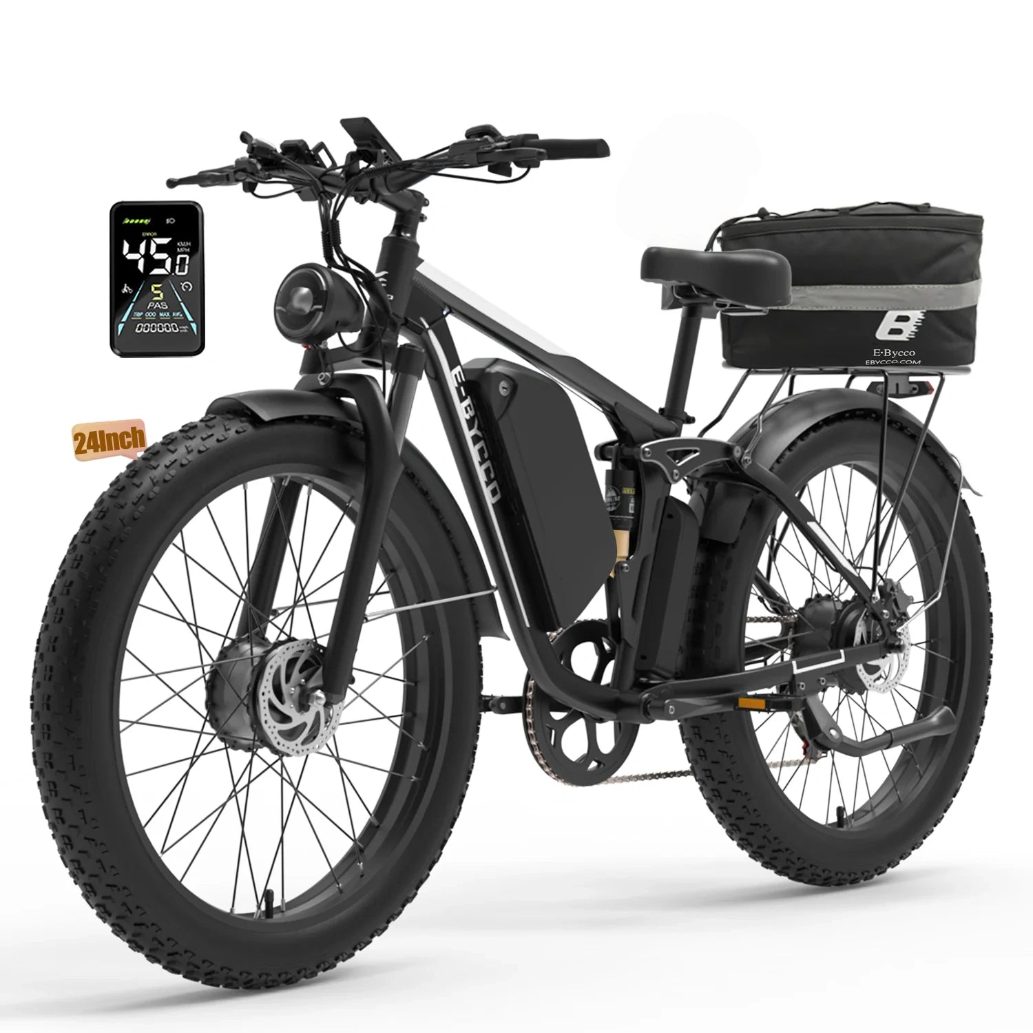 E·BYCCO 24" EB7PRO Dual Motor Peak 9000W 52V 32Ah Lightweight Electric Bike
