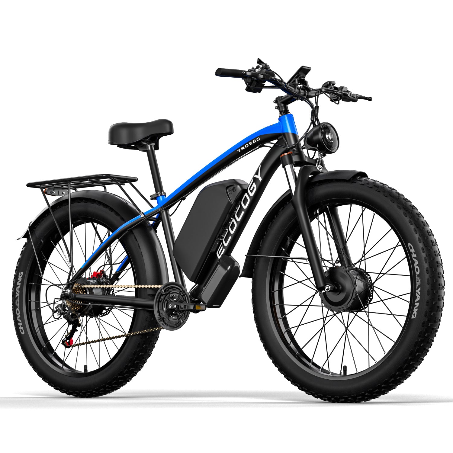 ECOCOGY G7 26‘’ Fast Electric Bike Peak 6000W 52V 32Ah Dual Motor Black/blue + An extra battery ECOCOGY G7 26‘’ Fast Electric Bike Peak 6000W 52V 32Ah Dual Motor Black/blue + An extra battery