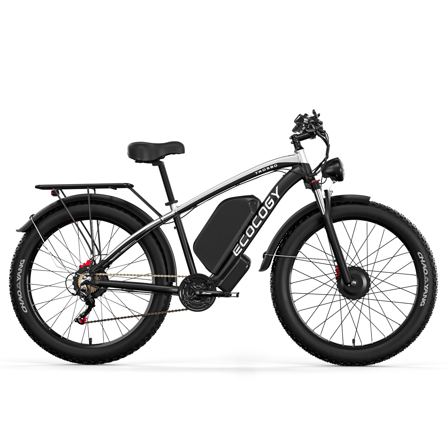 ECOCOGY G7 26‘’ Fast Electric Bike Peak 6000W/8000W 52V 32Ah Dual Motor Peak 6000W / Black/gray + An extra battery