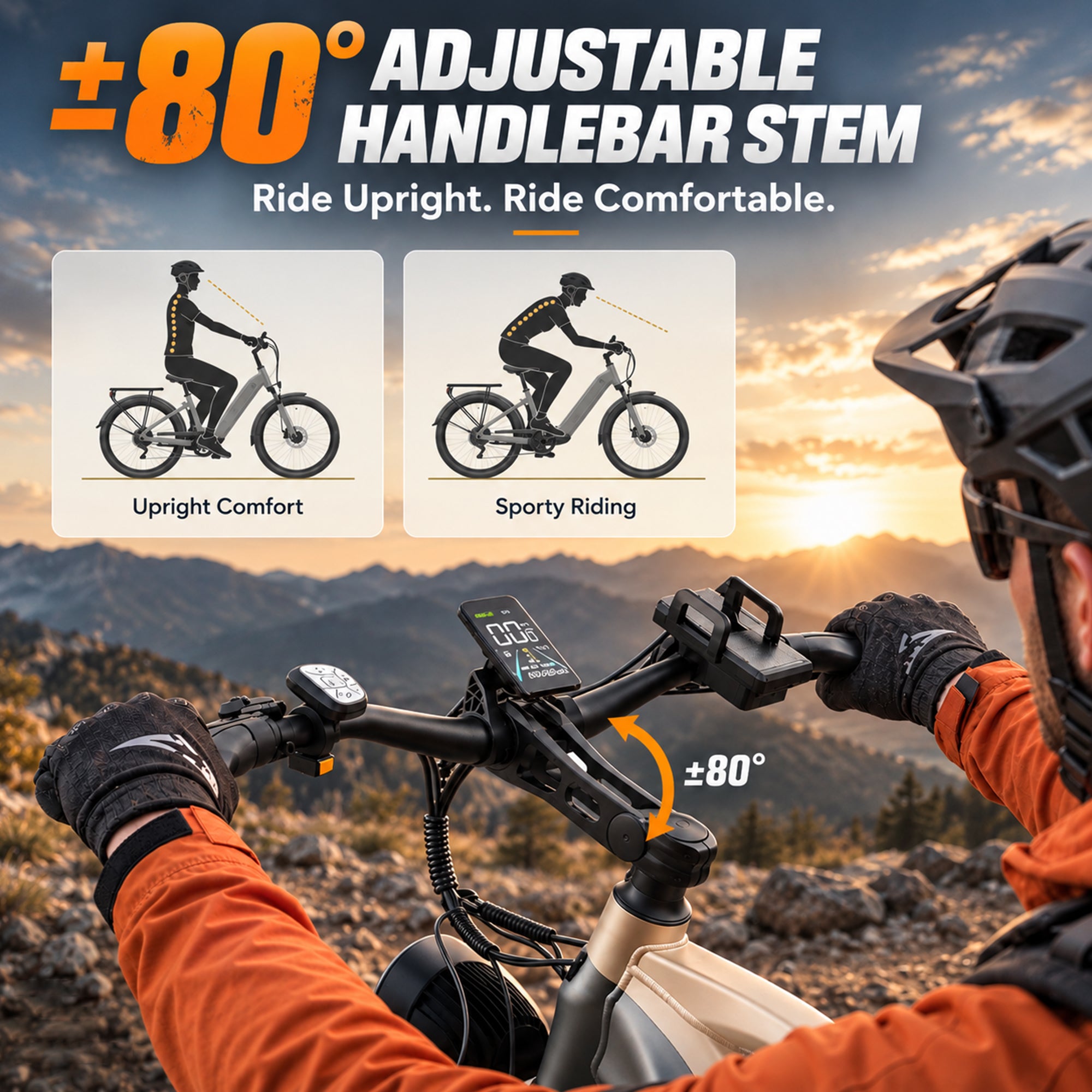 E·BYCCO 26" C8max Electric Bike Peak 9000W 60V 30AH Battery with Turn Signals