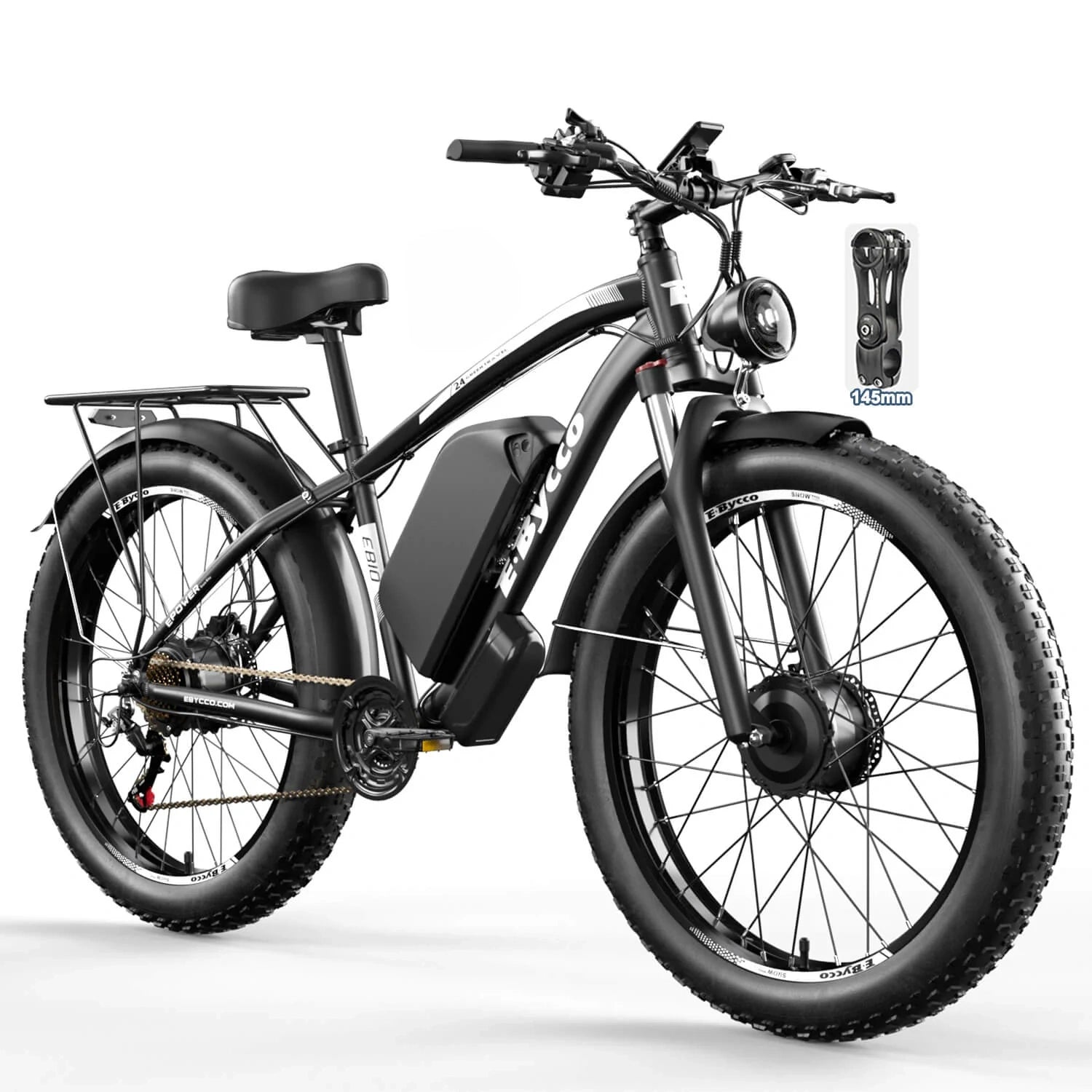 E·BYCCO 24'' EB10 Peak 6000W 52V 32Ah Dual Motors Electric Bike for Women and Men