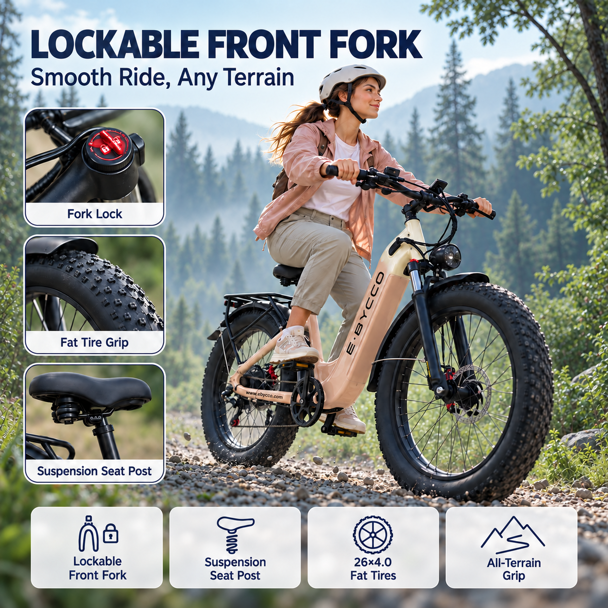 E·BYCCO 26" Peak 9000W E9Velas 52V 30AH Dual Motor Electric Bicycle with Hydraulic Disc Brakes