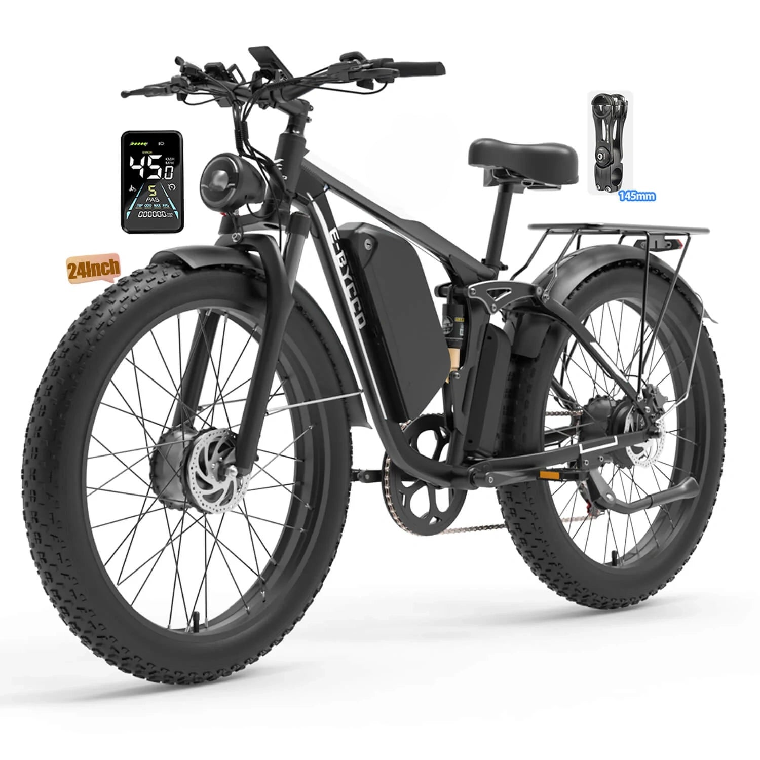 E·BYCCO 24" EB7PRO Dual Motor Peak 9000W 52V 32Ah Lightweight Electric Bike