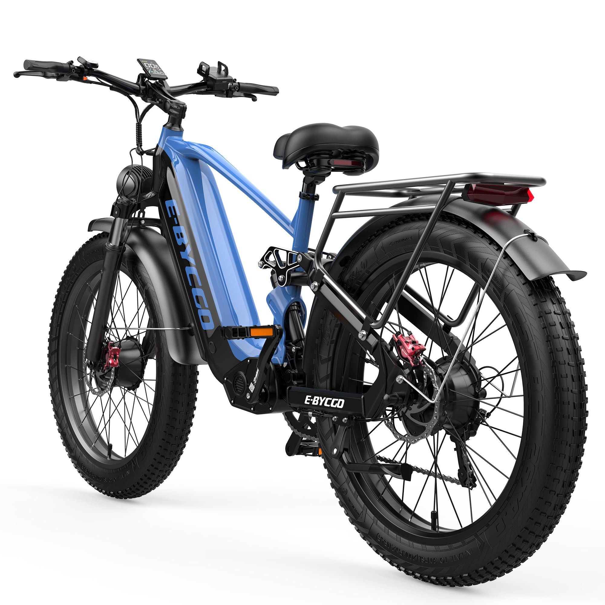 E·BYCCO 26" C8max Electric Bike Peak 9000W 60V 30AH Battery with Turn Signals