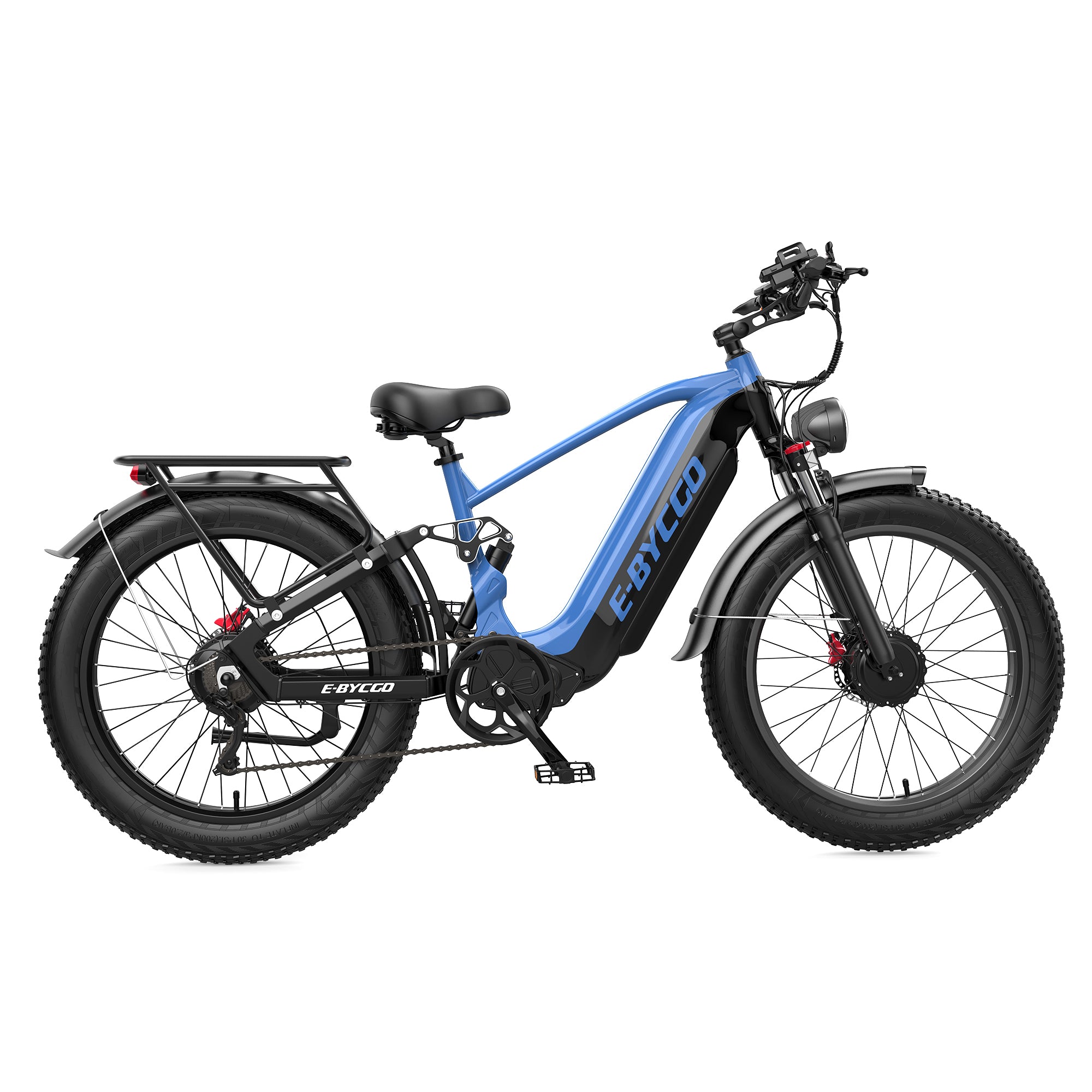 E·BYCCO 26" C8max Electric Bike Peak 9000W 60V 30AH Battery with Turn Signals
