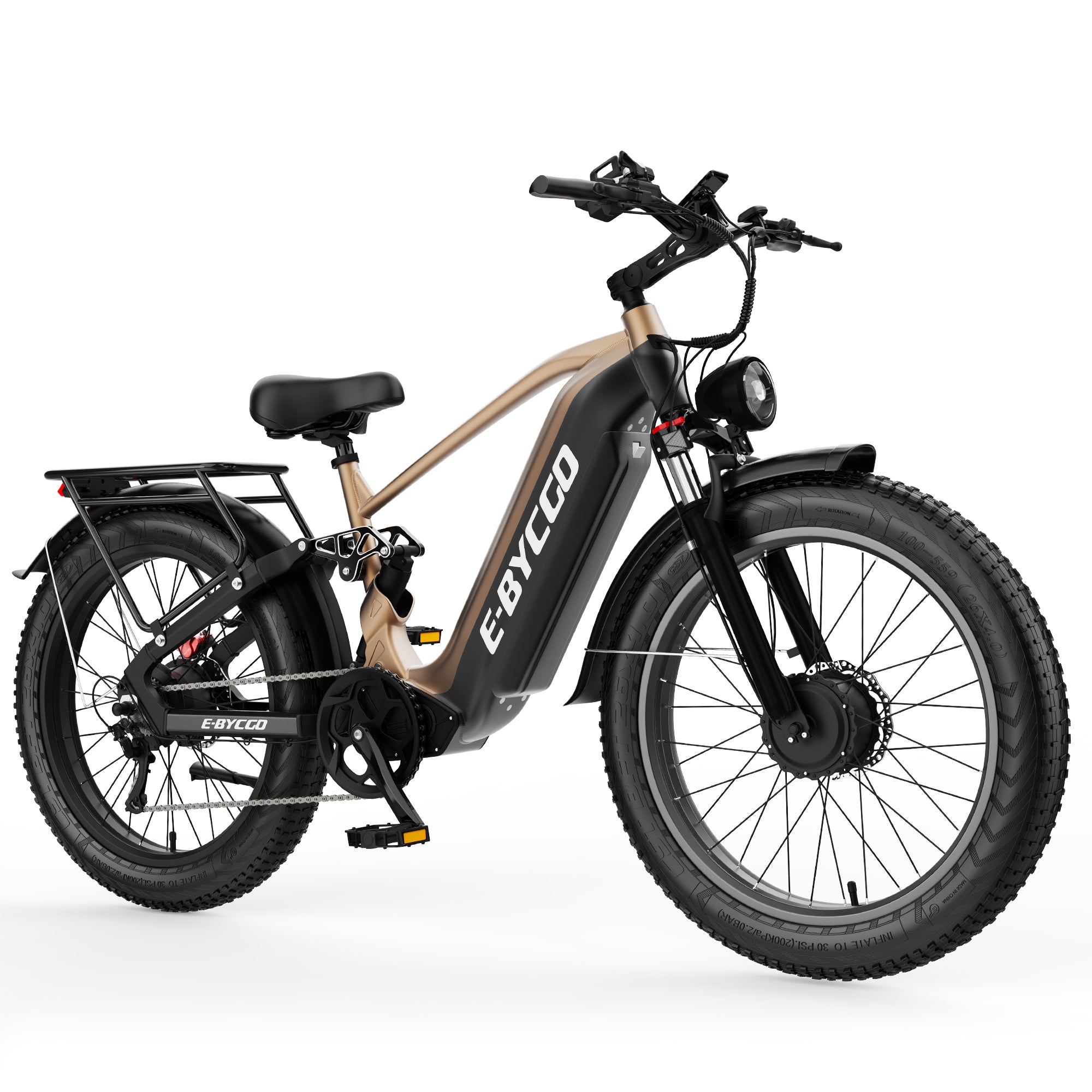 E·BYCCO 26" C8max Electric Bike Peak 9000W 60V 30AH Battery with Turn Signals