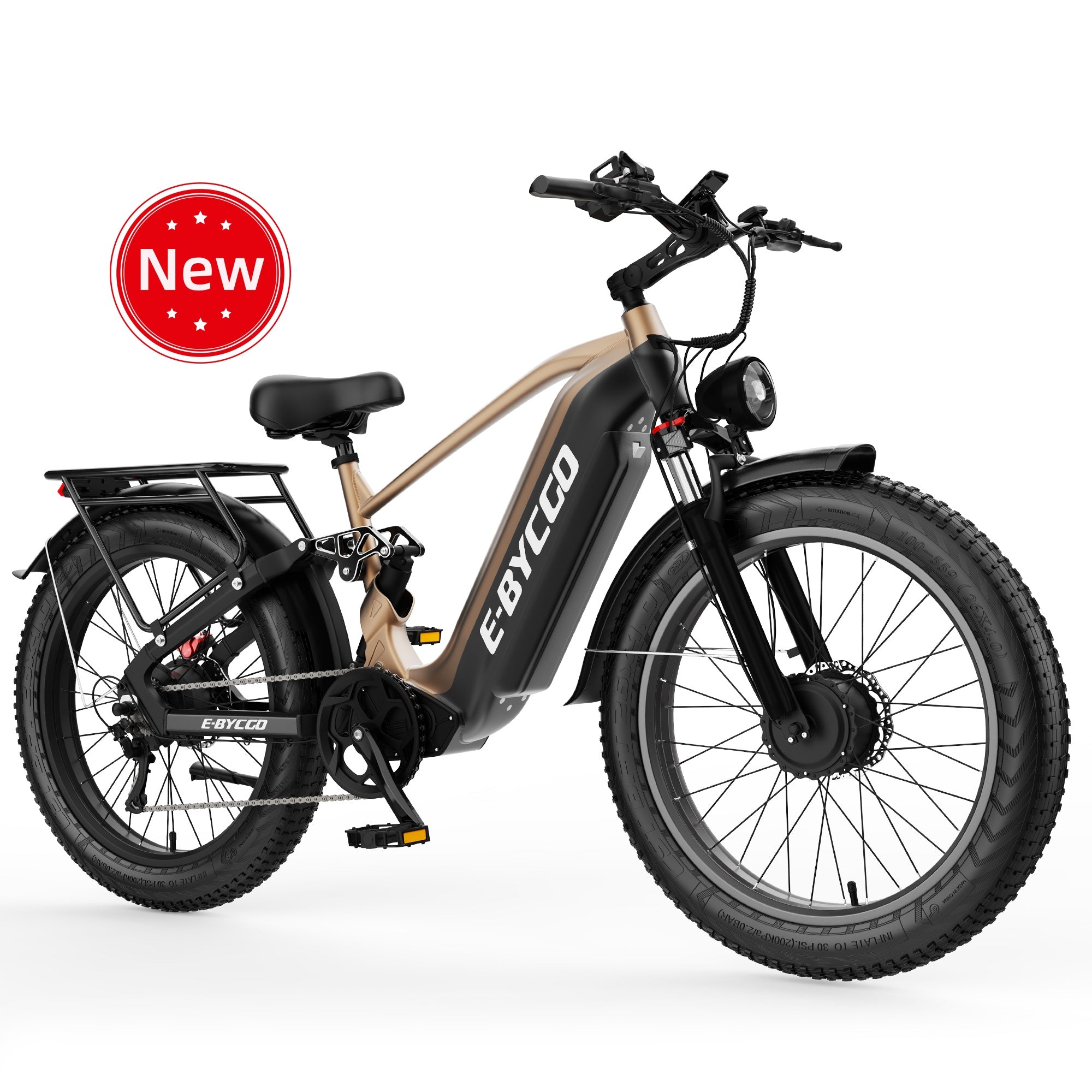 E·BYCCO 26" C8max Electric Bike Peak 9000W 60V 30AH Battery with Turn Signals