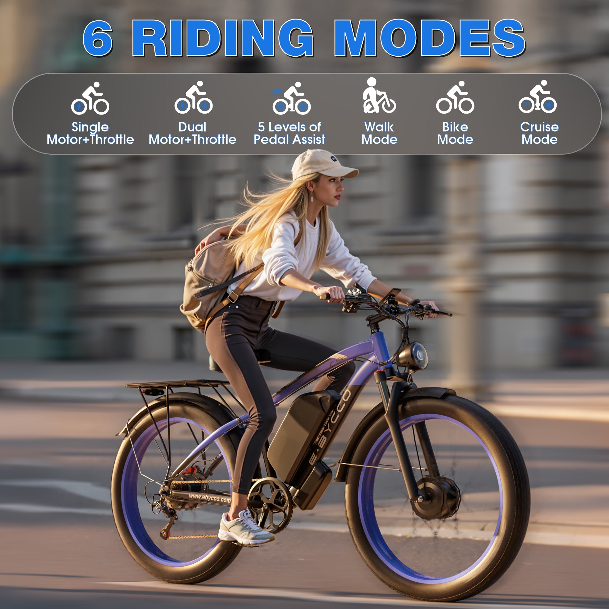 E·BYCCO 24" C5PRO 4000W Peak 5000W Electric Commuter Bicycle Dual Motors 52V 32AH