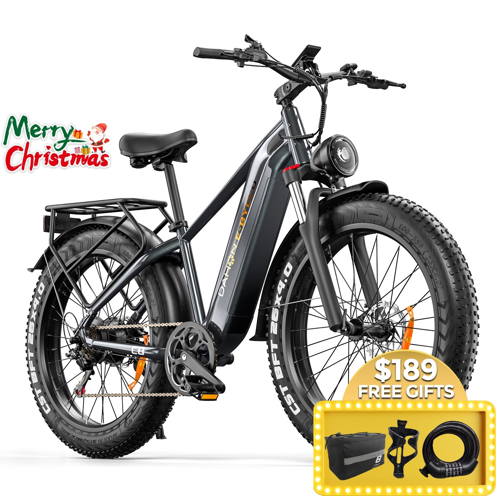 E·BYCCO&DAHON 26" C8 750W Peak 1500W 48V 20Ah Electric Cruiser Bike