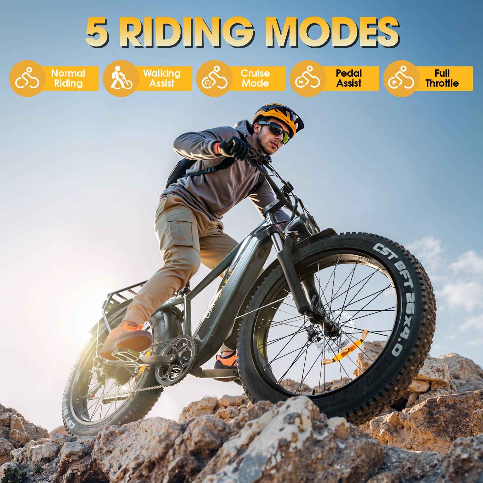 E·BYCCO&DAHON 26" C8 750W Peak 1500W 48V 20Ah Electric Cruiser Bike