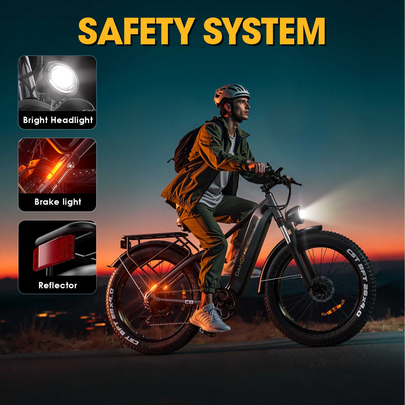 E·BYCCO&DAHON 26" C8 750W Peak 1500W 48V 20Ah Electric Cruiser Bike