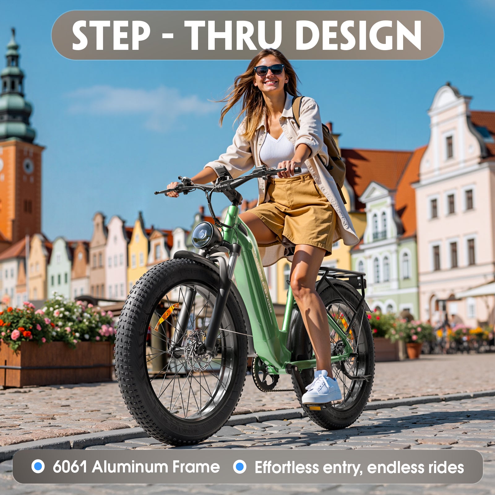 E·BYCCO&DAHON 26" C9 750W Peak 1500W 48V 20Ah Step Through Electric Bike