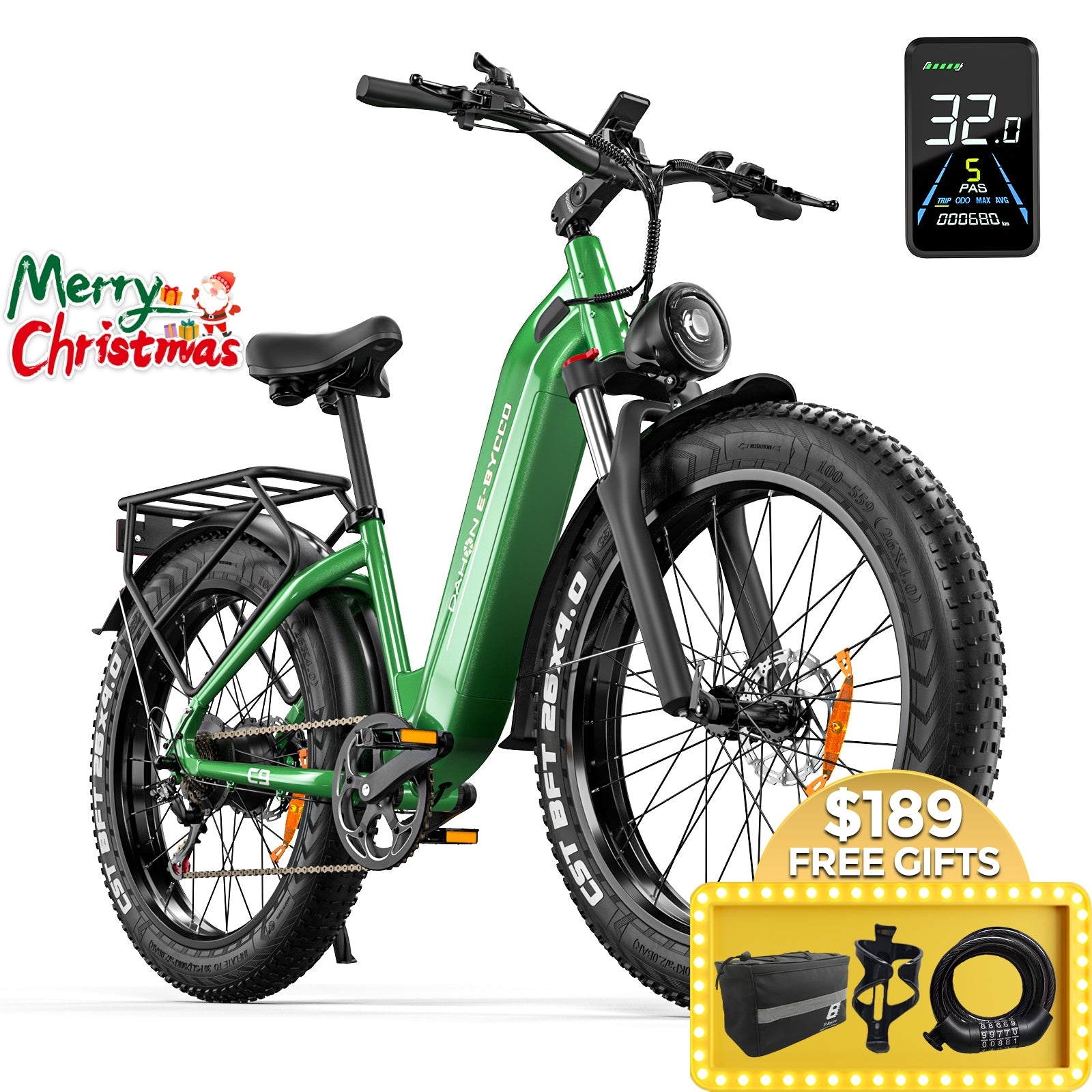 E·BYCCO&DAHON 26" C9 750W Peak 1500W 48V 20Ah Step Through Electric Bike