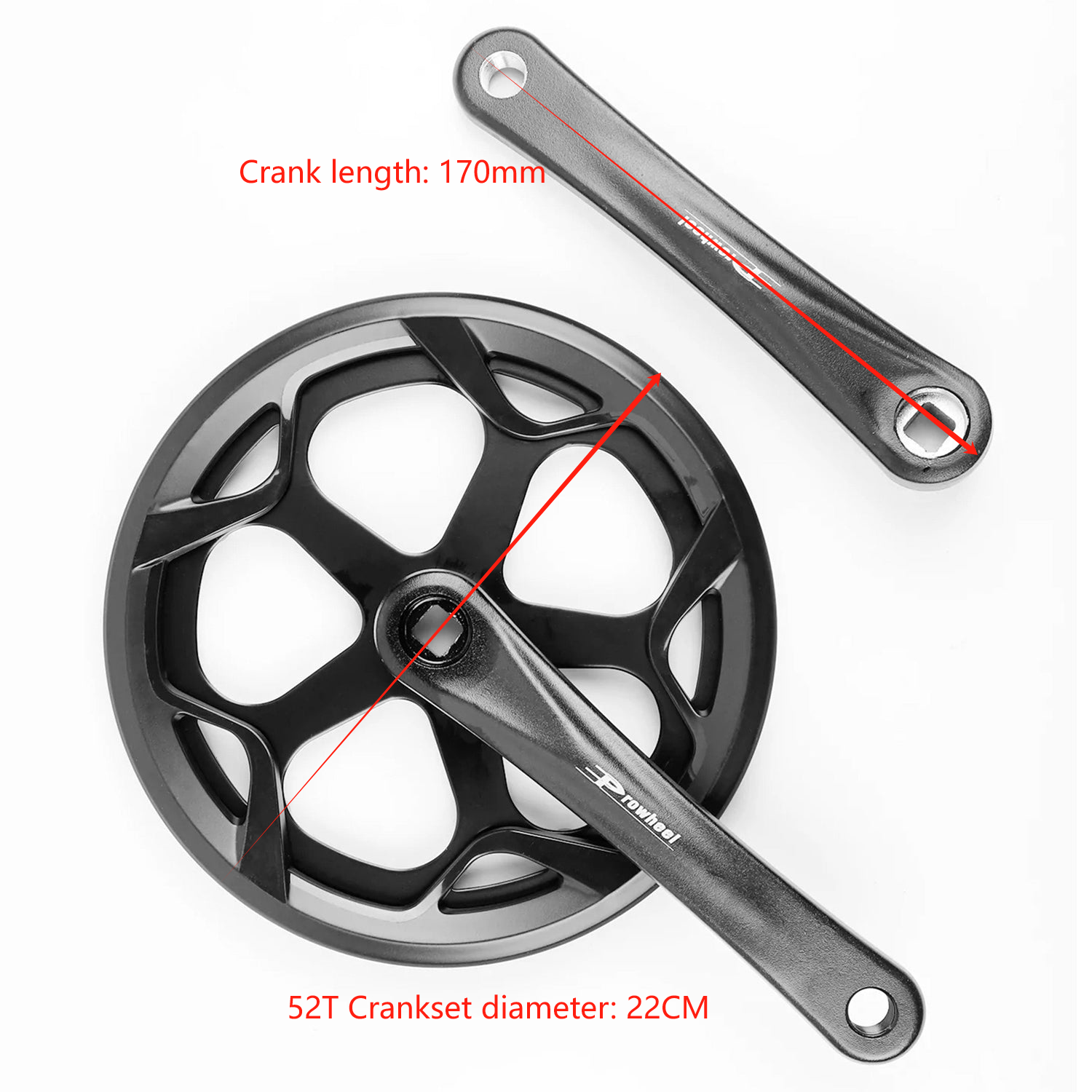 52T CRANKSET CRANK ARM FOR E BYCCO E BIKE EB7PRO GT2.0