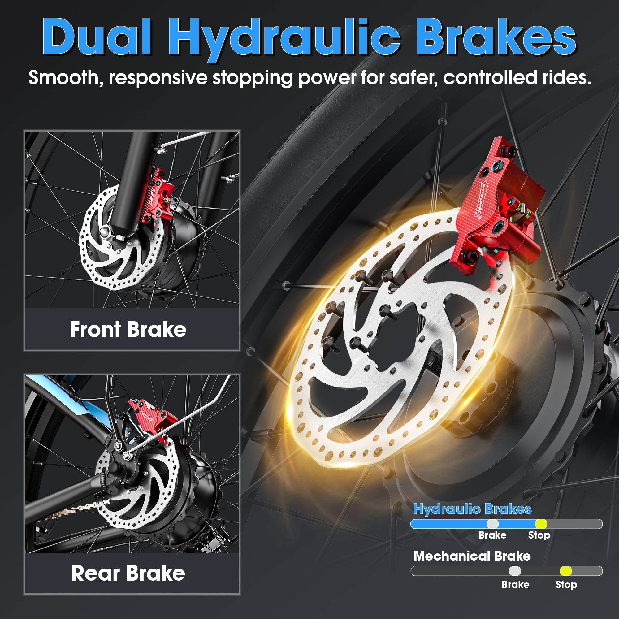 E·BYCCO 26'' G7 4000W Peak 5000W 52V 32Ah Dual Motors Fast Electric Bike