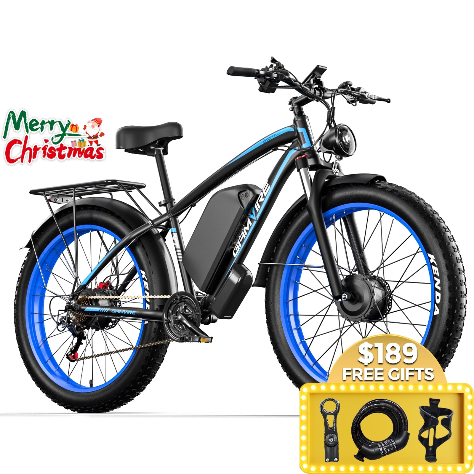 E·BYCCO&GAMVIRE 24" V7PRO Dual Motors 4000W Peak 5000W 52V 32AH Long Distance Electric Bike