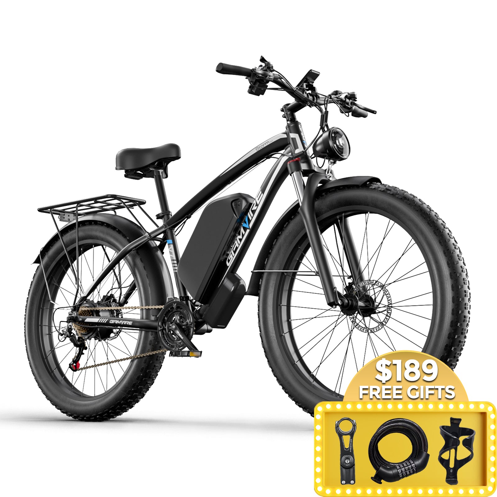 E·BYCCO&GAMVIRE 24''/26'' V7 Long Range Electric Bike Peak 2000W/2500W 52V 19.2Ah/32Ah