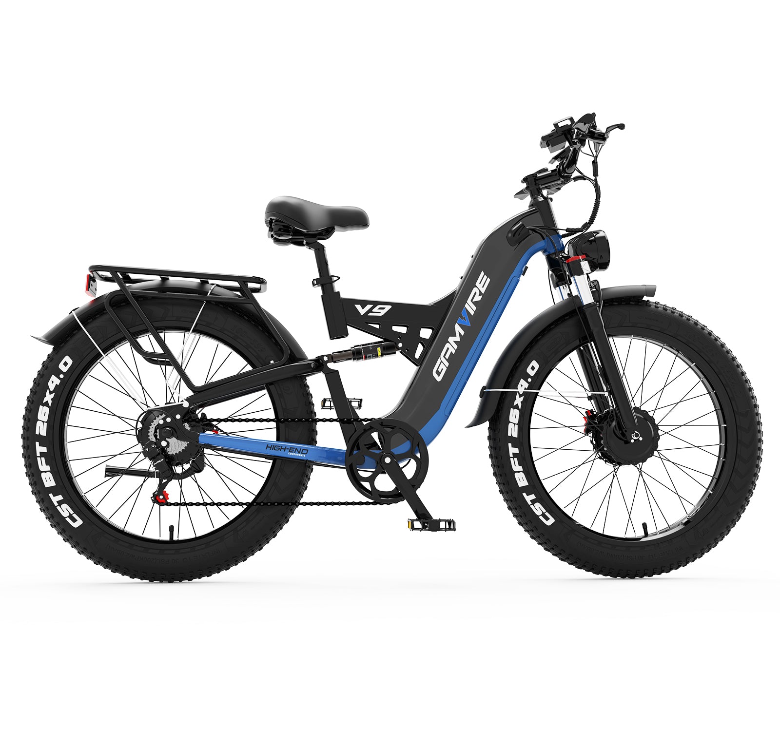 E·BYCCO&GAMVIRE 26" V9 High Performance Electric Bicycle Peak 9000W with Turn Signals 52V 30AH