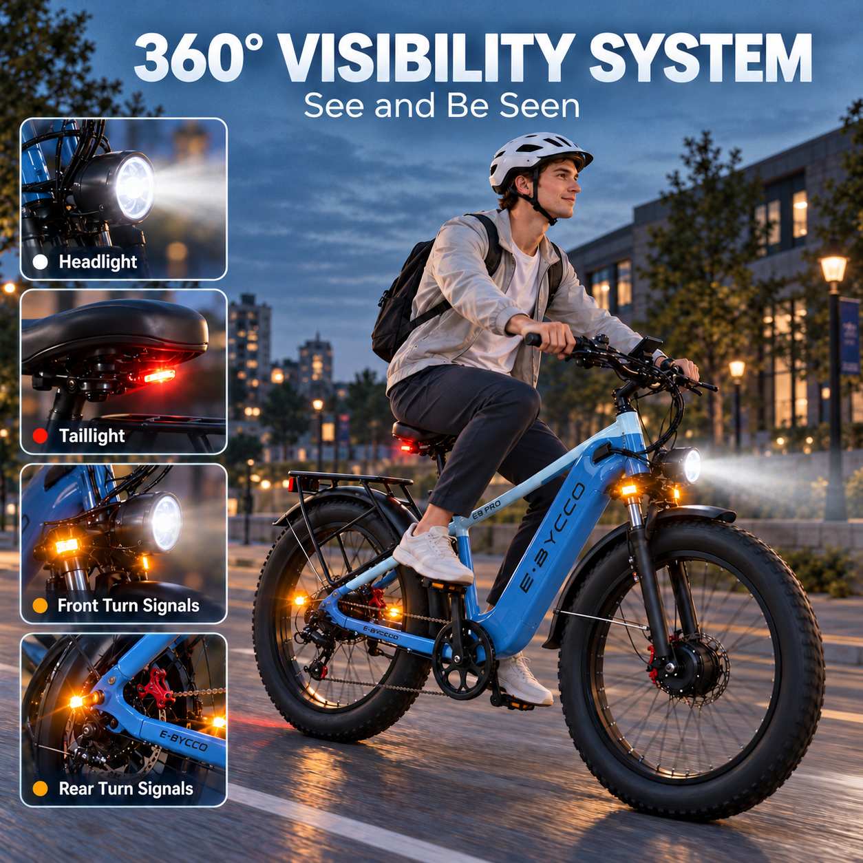 E·BYCCO 26" E9PRO Dual Motors Peak 9000W 52V 30AH Fat tire electric bicycle with Hydraulic Brakes